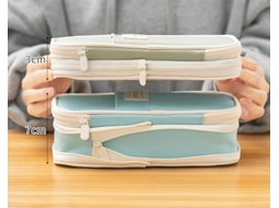 Estojo para Lápis, Grande Capacidade, com Zíper, Organizador, Multicolorido AQUAFORGE