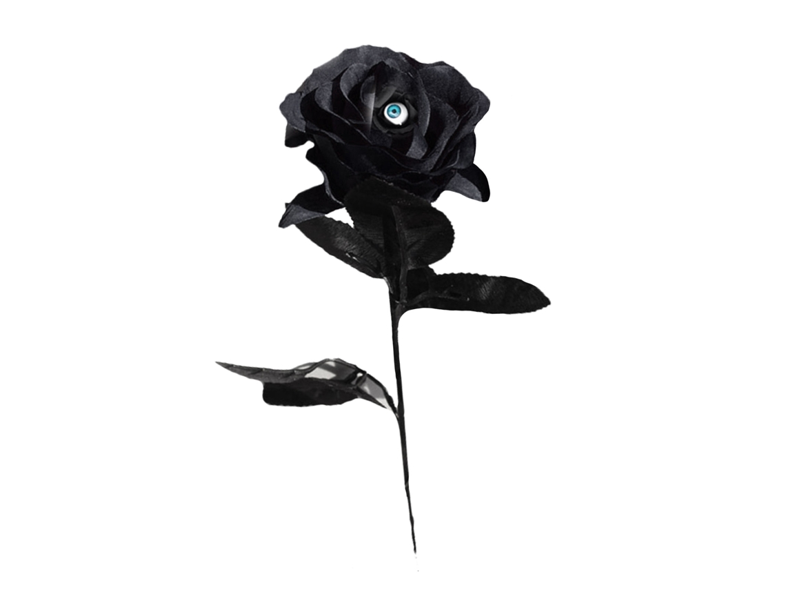 Rosa Artificial Decorativa Halloween Com Olhos Multicolor