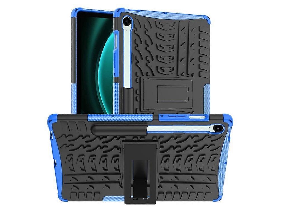 Capa Para Tablet Samsung Galaxy Tab S9 Fe Com Suporte Integrado, Em Tpu + Pc, Com Textura De Pneu.