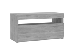 Vidaxl Móvel De Tv Com Luzes Led 75x35x40 Cm Cinzento Sonoma