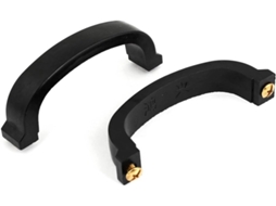 Puxador de plástico preto 10,7 cm para armário de cozinha CHABERLU