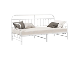 Estrutura de Cama de Dia Branco Aço Revestido a Pó MAISON EXCLUSIVE (90x200 cm)