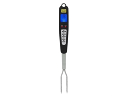 Garfo Termômetro Digital Para Churrasco Leitura Direta, Sonda Dupla, Visor Led Aquaforge (fmy)