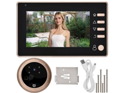 Campainha Eletrónica De Olho Mágico De 4,3 Polegadas E 1mp (captura De Fotos, Gravação De Vídeo, Visão Noturna)