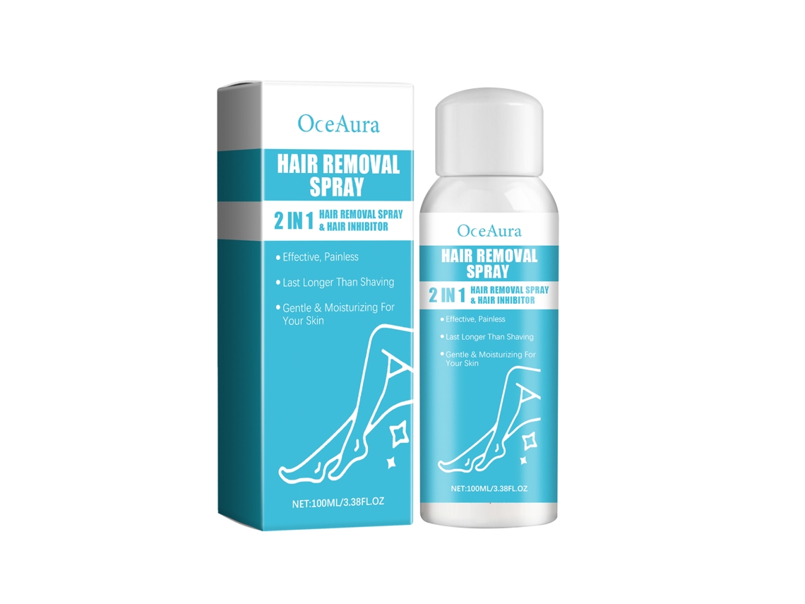 Spray Depilatório Oceaura da LAXISCREED para Mãos e Pernas, Cuida e Hidratam a Pele