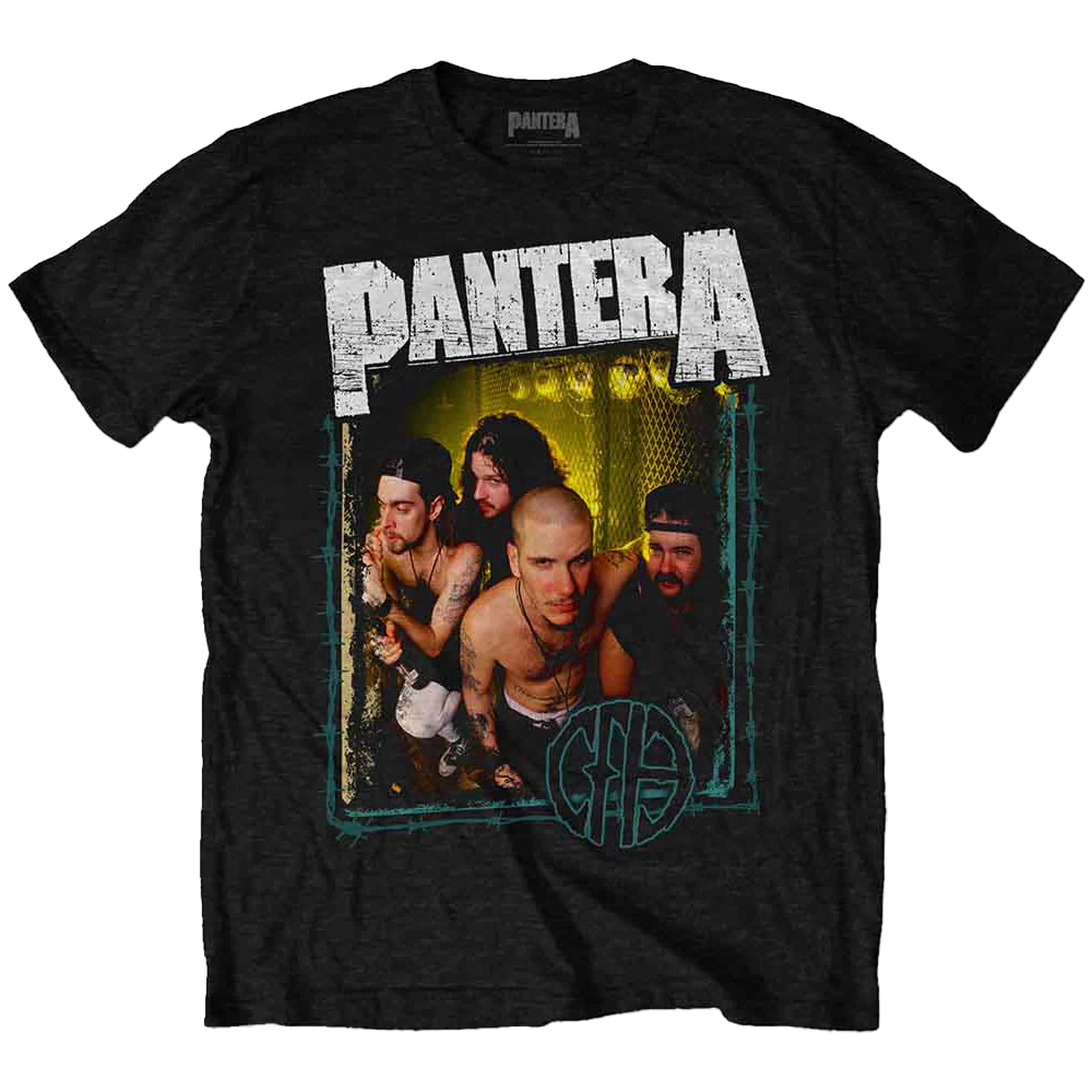 Pantera Barbed Band Photo T-shirt Unisex Rockinstone Size:m