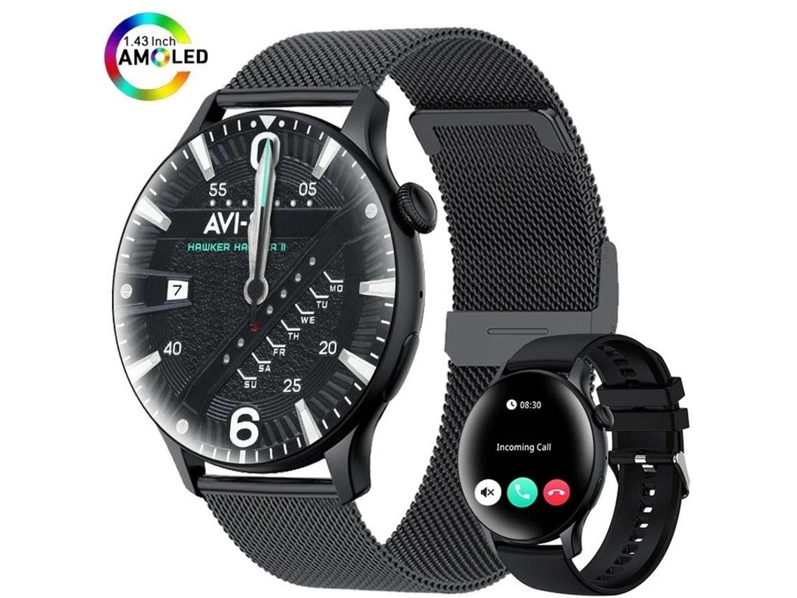 Smartwatch Para Homens Com Função De Chamada Telefônica Bluetooth, Ip67 Android Ios Preto Bestvite