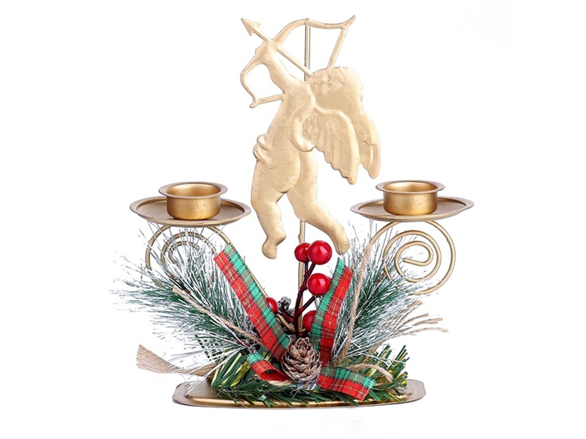 Castiçais Enfeites de Mesa de Natal Peças Centrais Estilo 4