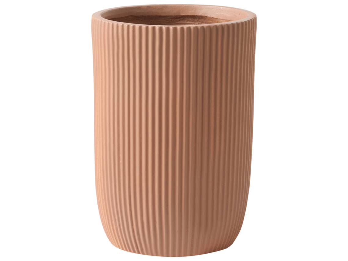 Vaso Beliani Eantio De Fibra De Argila Castanho 30x30x49