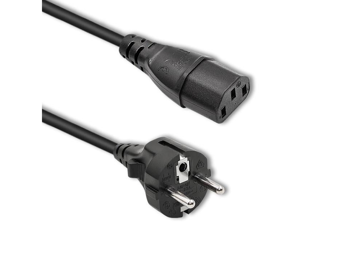 Cabo de Alimentação QOLTEC 1,8 M Schuko 3 X 0,75 Mm² para Computador