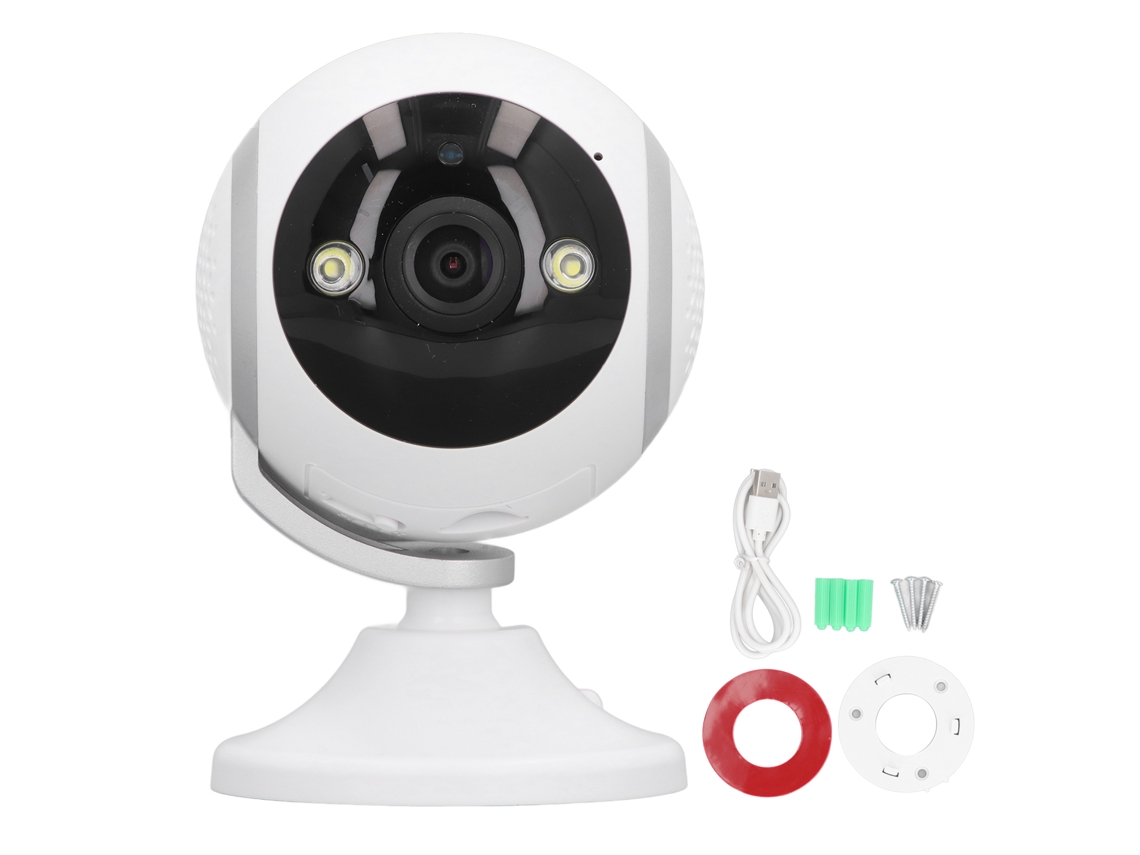 Câmara De Segurança Wifi Pan Tilt 1080p Visão Noturna Colorida Detector De Movimento Ângulo 155° Para Casa Com App