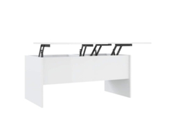 Vidaxlmesa Decentro102x50,5x46,5cm Madeira Processada Branco Brilhante MAISON EXCLUSIVE