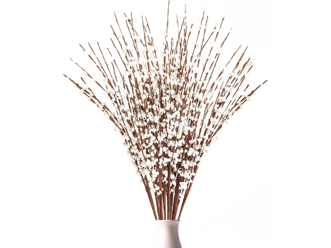 10 Flores Artificiais de Jasmim com 75 Cm de Comprimento, Flores Artificiais de Jasmim para Casamento AQUAFORGE