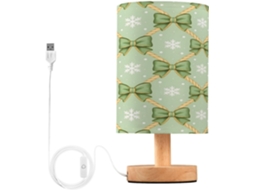 Abajur De Cabeceira Em Formato Nó Para Quarto, Com Portas De Carregamento Usb C, Luminária De Mesa Cabeceira, Luminária