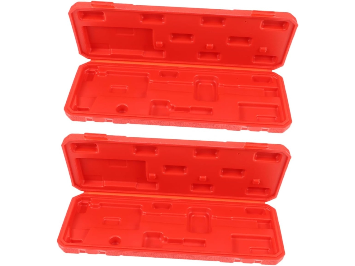 Estojo De Transporte Em Plástico Vermelho Para Paquímetro, Ideal