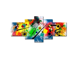 Quadro Moderno DEKOART Arte Abstrata, Kandinsky, Vermelho, Azul (180 X 85cm)
