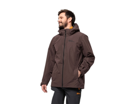 Impermeável de Homem JACK WOLFSKIN Fernblick Vermelho (L)