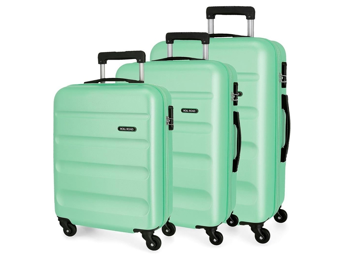 Conjunto de 3 Malas de Viagem ROLL ROAD Flex Verde (55/65/75 cm - 35/56 ...