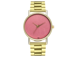 Relógio de pulso feminino Zhoulianfa, analógico, de quartzo, com pulseira de aço (marrom camafeu)