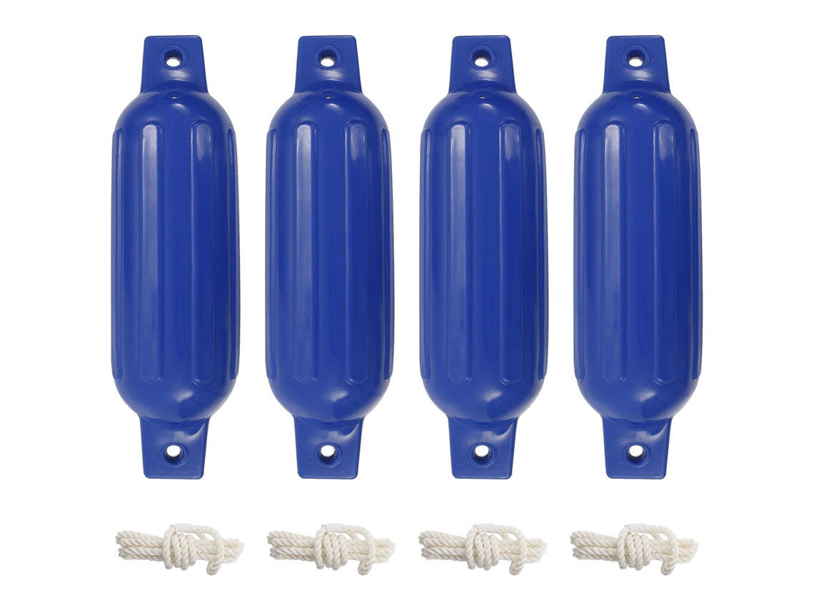 Vidaxl Para-choques Para Barco 4 Pcs Ø 11x40 Cm Pvc Azul