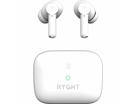 Auriculares Sem Fios com Estojo de Carregamento RYGHT Jumo ANC (Branco - Bluetooth 5.3)
