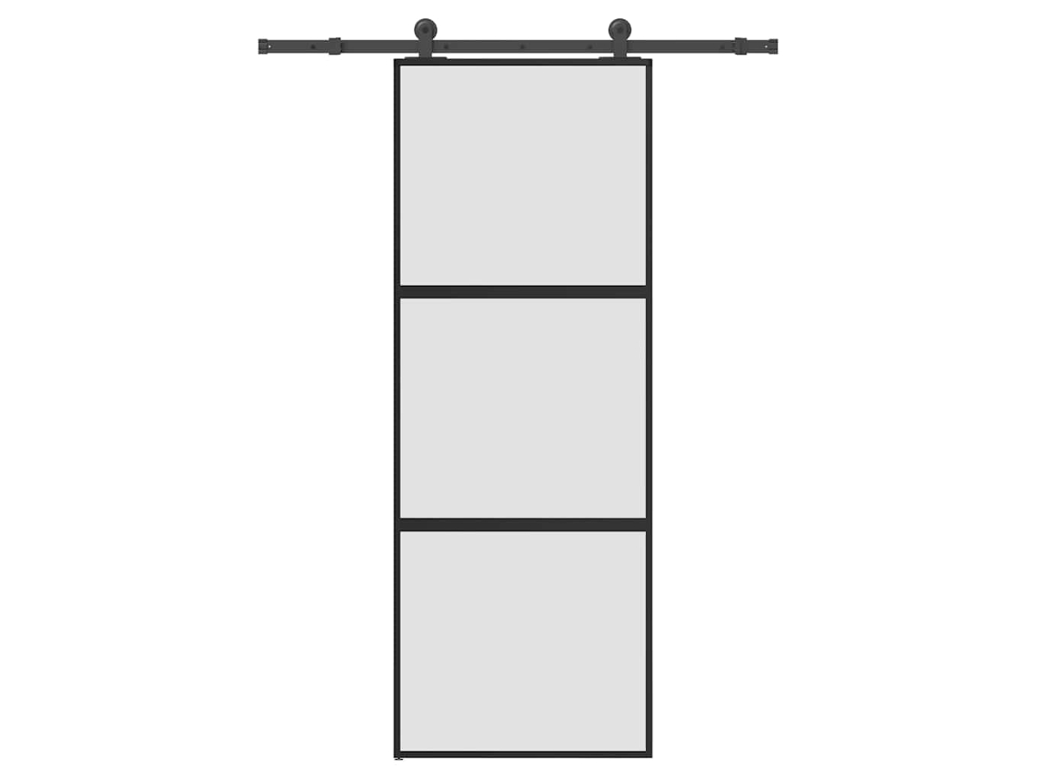 Sliding Door, Sliding Doors Vidaxl Preto Alumínio (76 X 205 Cm (152.5 Cm))