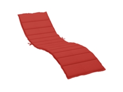Sun Lounger Cushion, Sun Lounger Cushions Vidaxl Vermelho Tecido (200 X 60 X 3 Cm)