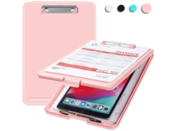 Prancheta Rosa Com Compartimento Para Documentos, Prancheta De Plástico Com Clipe Discreto, Prancheta Resistente Para Enfermeiras, Suporta Até 45 Kg