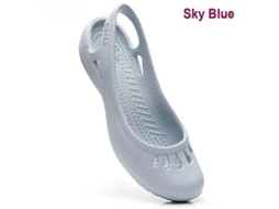 Zapatos Clog De Verano Ligero Antideslizante Para Mujer Sandalias Planas Eva Azul Cielo W7 W7 Azul Céu