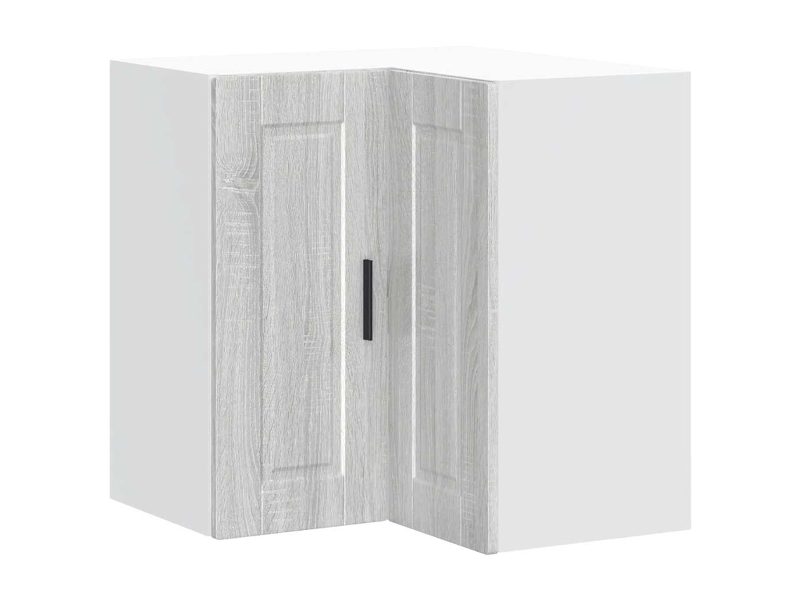 Kitchen Wall Corner Cabinet, Kitchen Wall Corner Cabinets Vidaxl Cinzeto Madeira Processada (n/a)