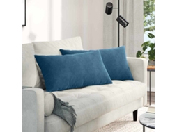 Vidaxl Travesseiros De Sofá 2 Pcs Azul 80 X 40 Cm