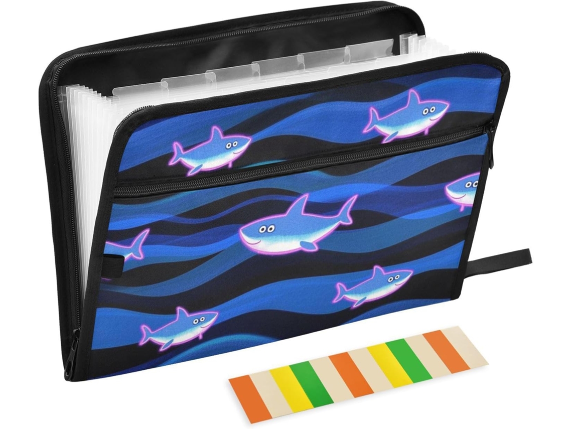 Pasta Expansível Com 13 Bolsos, Tamanho A4, Com Fecho De Zíper, Materiais De Escritório, Com Estampa De