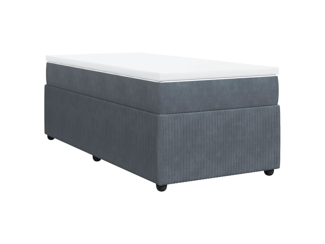 Box Spring Bed, Box Spring Beds Vidaxl Cinzeto Veludo (90 X 200 Cm)