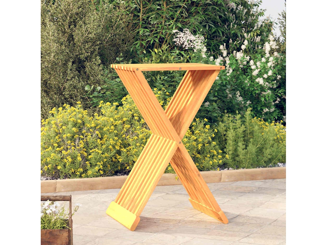 Vidaxl Banco Dobrável 40x32,5x70 Cm Madeira De Teca Maciça