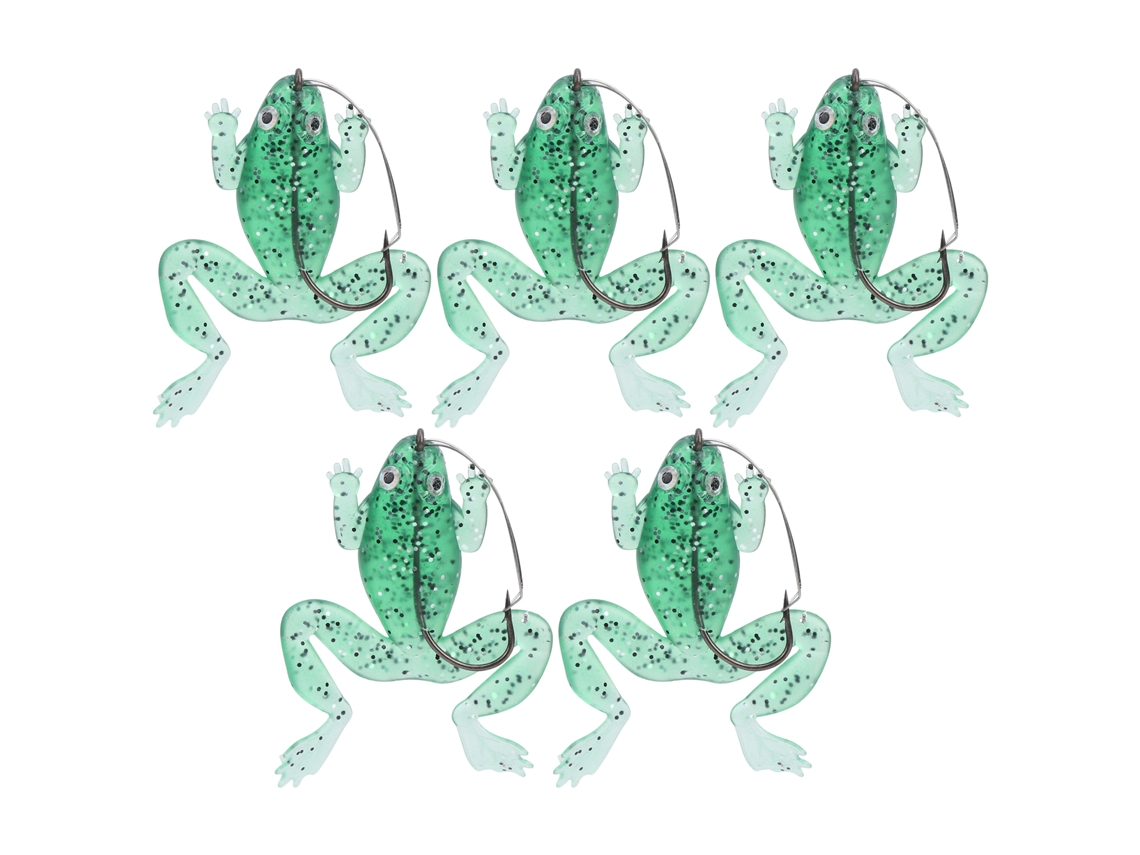 Isca Soft Transparente Verde Anti encaste 5pcs