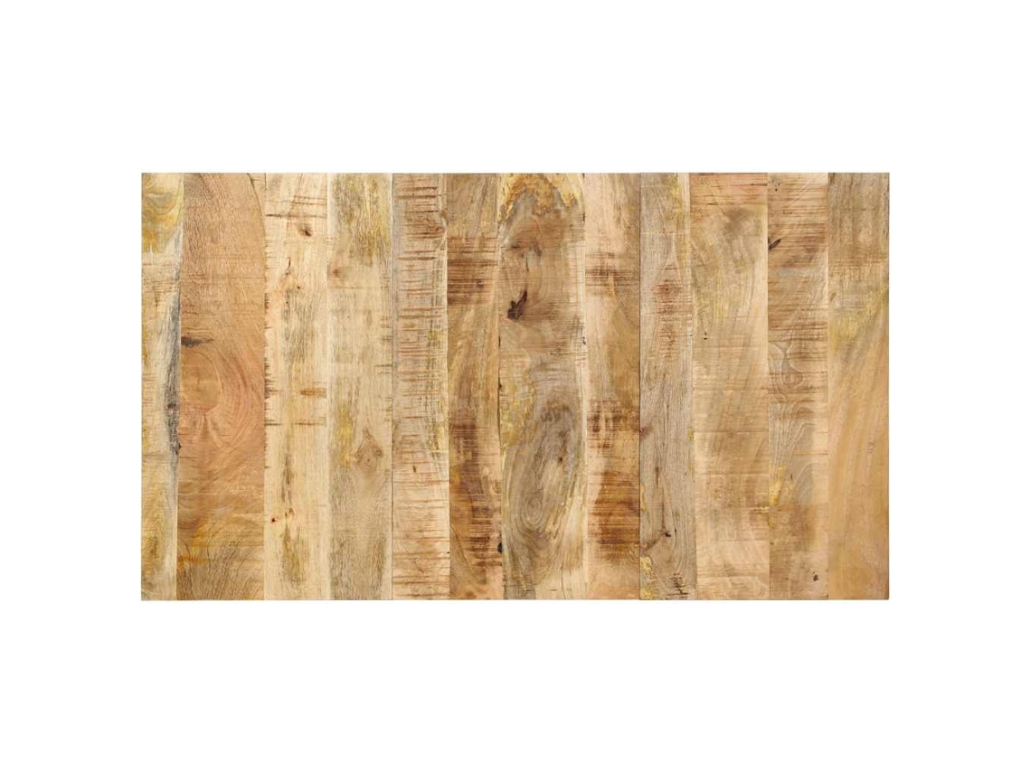 Vidaxl Cabeceira 140 Cm Madeira De Mangueira Áspera Maciça