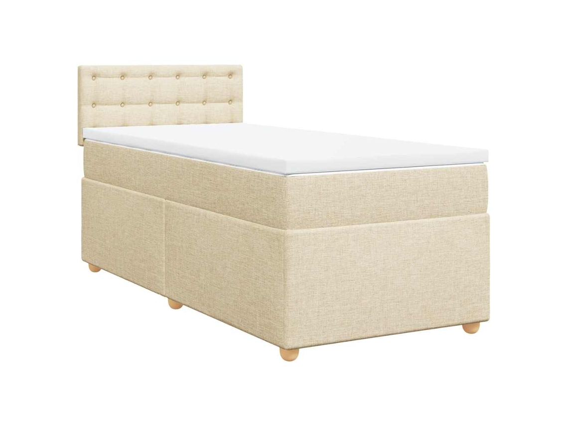 Box Spring Bed, Box Spring Beds Vidaxl Creme Tecido (80 X 200 Cm)