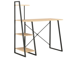 Mesa de escritório VIDAXL Preto Madeira processada