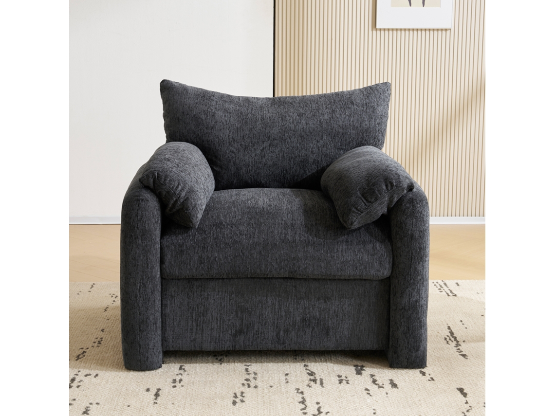 Design Moderno, Tecido De Chenille, Poltrona Oversize, Cadeira Decorativa, Sofá Simples, Poltrona De Lazer, Adequada Para Sala De Estar E Quarto-kd