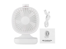Ventilador Mini Usb Recarregável Silencioso Branco Worten
