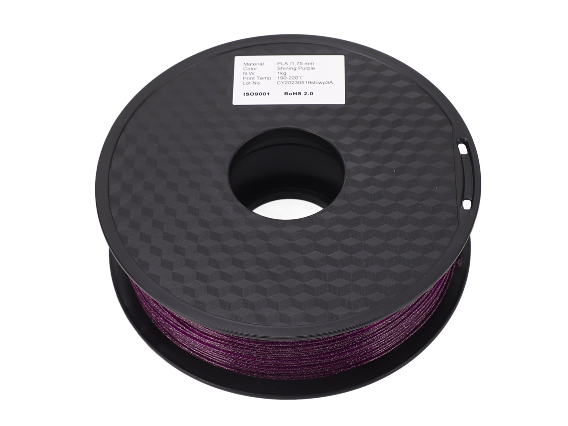 Filamento Pla Para Impresora 3d 1.75mm Apariencia Transparente Brilliante Resistente A Flexión Morado