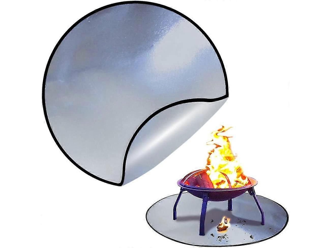 Tapete Protetor Para Fogueira De 36 Polegadas Redondo, Base À Prova De Fogo Para Churrasqueira, Protetor Para Piso Externo, Gramado E Deck