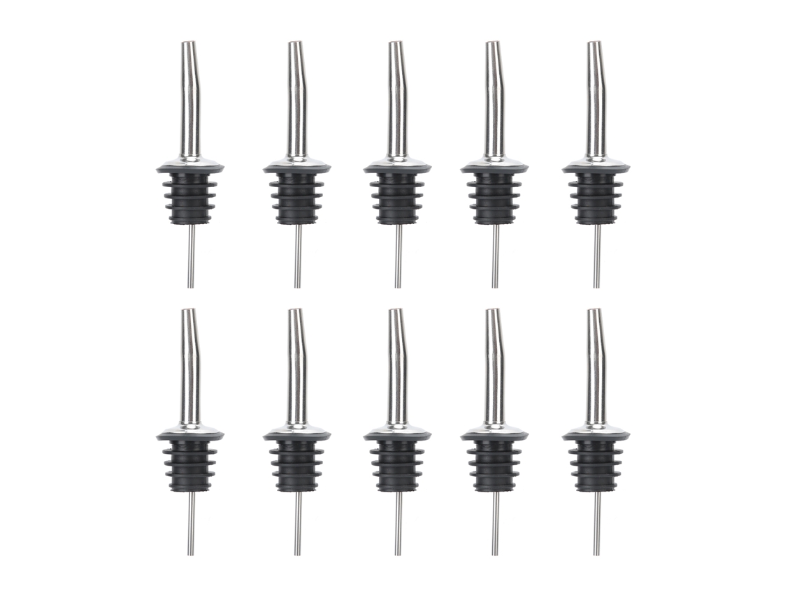 10pcs Despejador de Vinho Aço Inoxidável 304 Tampa de Garrafa Dispenser Cozinha Bar Acessórios S/MARCA