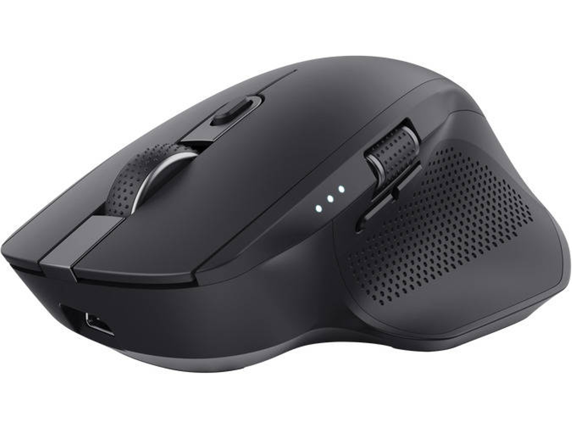 Rato TRUST Sem Fio Ozaa - Multi-Connect (Bluetooth - Bateria Recarregável -  3200 DPI - Preto)