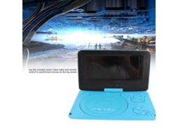Reprodutor De Dvd Portátil Hd 6.8 Polegadas Multifuncional Reprodutor De Tv Para Carro E Exterior Azul