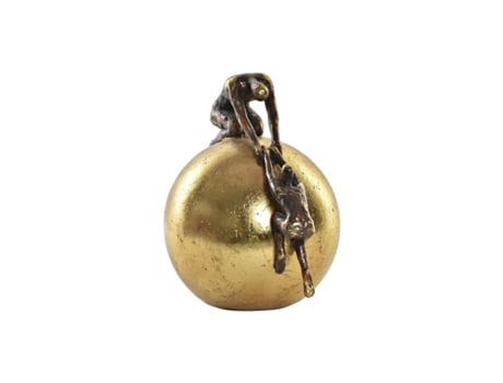 Figura Decorativa DKD Home Decor Bol Dourado Cobre Resina Pessoas Moderno (25 x 19 x 26 cm)