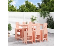 Vidaxl 7 Pcs Conjunto De Bar Para Jardim Madeira De Douglas Maciça