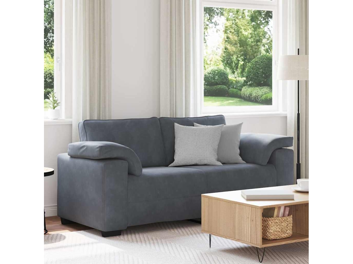 Vidaxl Sofá-luvas 180x77x82 Cm Veludo Cinzento-escuro