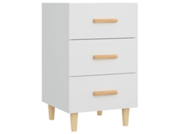 Mesa de cabeceira Branco MAISON EXCLUSIVE 40x40x66 cm em madeira derivada de derivados