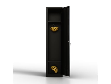 Cacifo Metálico com 1 Porta Cacifo para a Sua Oficina Ou Escritório Cacifo Metálico com Fechadura Preto TWINTHINK